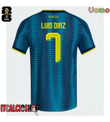 Colombia Luis Diaz #7 Seconda Maglia Mondiali 2026 Manica Corta